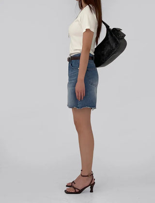 Jeanne Cut-off Half Denim Pants