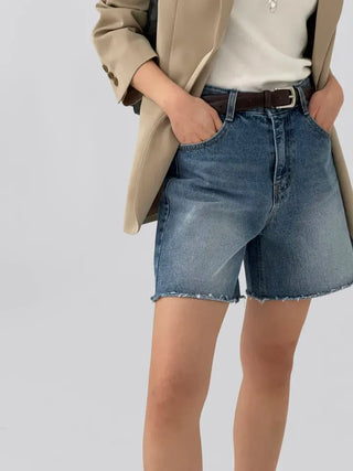 Jeanne Cut-off Half Denim Pants