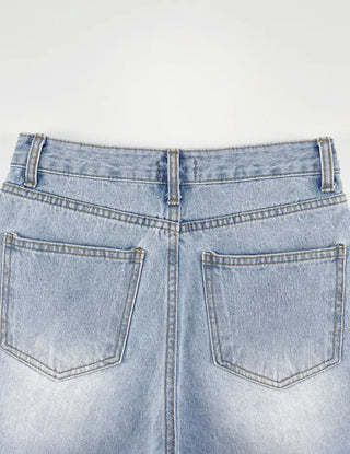 Jeanne Cut-off Half Denim Pants