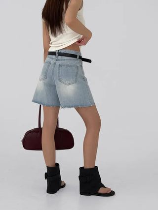 Jeanne Cut-off Half Denim Pants