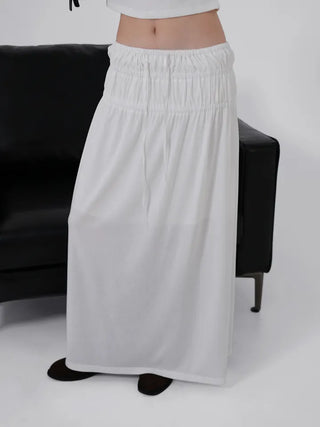 Ravi Shirred Layered Maxi Skirt