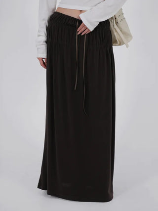 Ravi Shirred Layered Maxi Skirt
