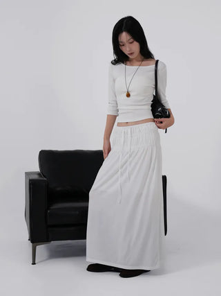 Ravi Shirred Layered Maxi Skirt