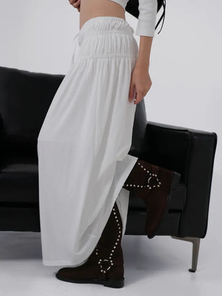 Ravi Shirred Layered Maxi Skirt
