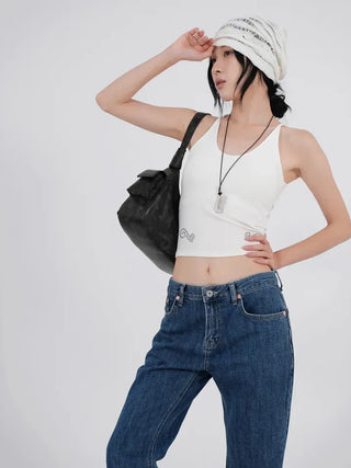 Hirr Rose Rivet Bootcut Dark Blue Denim