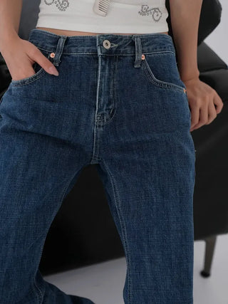 Hirr Rose Rivet Bootcut Dark Blue Denim