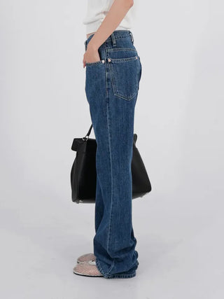 Hirr Rose Rivet Bootcut Dark Blue Denim