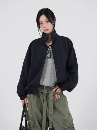 Leyu V-neck Loose Long Sleeve