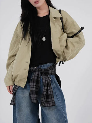 Leyu V-neck Loose Long Sleeve