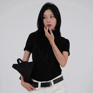 Timo Basic Turtleneck Short Sleeve Tee