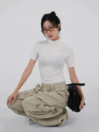 Timo Basic Turtleneck Short Sleeve Tee