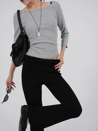 Luno bootcut ribbed pants
