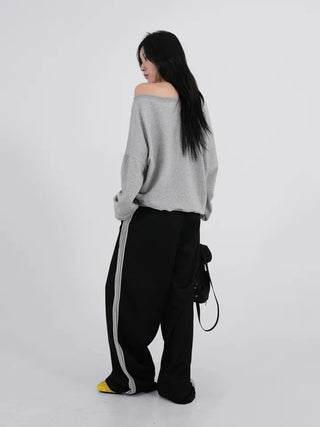 Cora Saint Graphic Off-Shoulder Sweatshirt