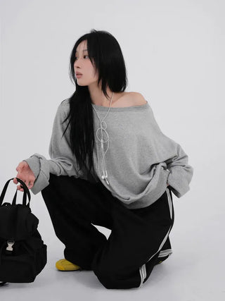 Cora Saint Graphic Off-Shoulder Sweatshirt