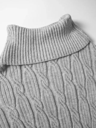 Ene Off-shoulder Loose Cable Knit