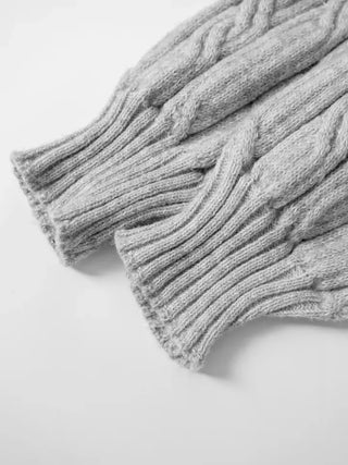 Ene Off-shoulder Loose Cable Knit
