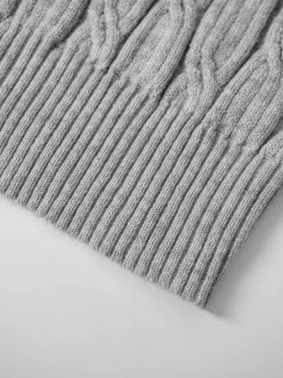Ene Off-shoulder Loose Cable Knit