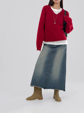 EVA Raglan V-Neck Knit