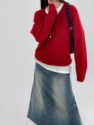 EVA Raglan V-Neck Knit