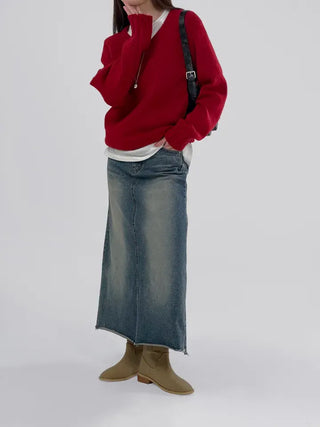 EVA Raglan V-Neck Knit