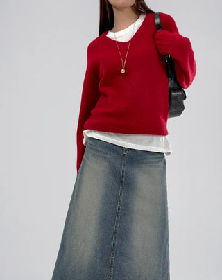 EVA Raglan V-Neck Knit