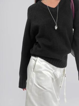 EVA Raglan V-Neck Knit