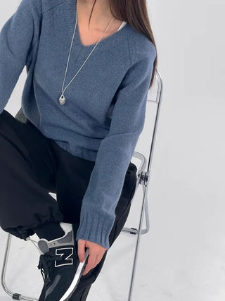 EVA Raglan V-Neck Knit