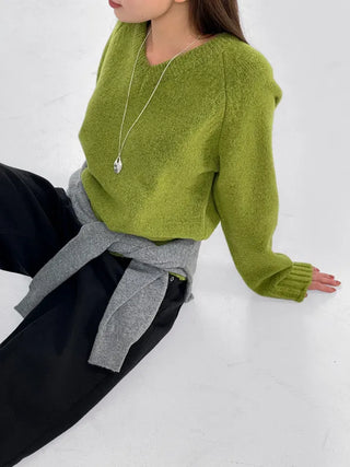 EVA Raglan V-Neck Knit
