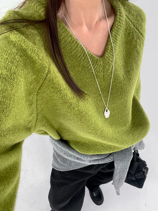 EVA Raglan V-Neck Knit