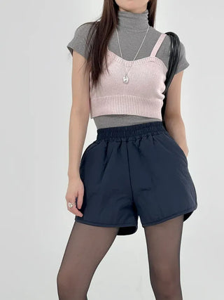 Peony padded shorts