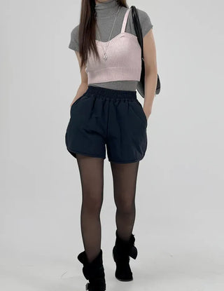 Peony padded shorts