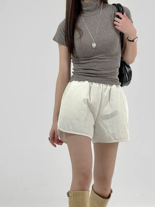 Peony padded shorts