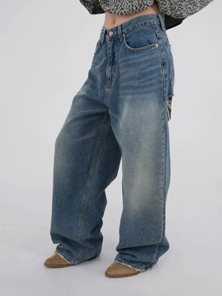 J Check Layer Back Damage Wide Pants