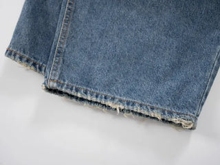 J Check Layer Back Damage Wide Pants