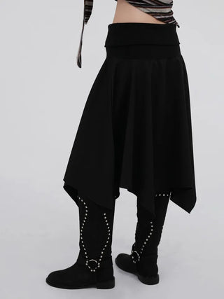 Ana Asymmetrical Flat Midi Skirt