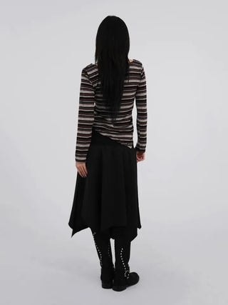Ana Asymmetrical Flat Midi Skirt