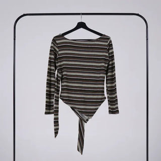 Lena Autumn Palette Tie Knit Tee