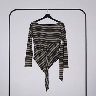 Lena Autumn Palette Tie Knit Tee
