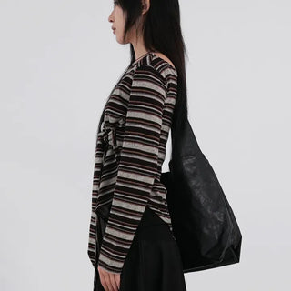 Lena Autumn Palette Tie Knit Tee