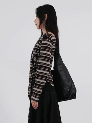 Lena Autumn Palette Tie Knit Tee