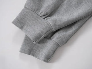 Naru Deep V Color Block Loose Sweatshirt