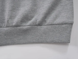 Naru Deep V Color Block Loose Sweatshirt