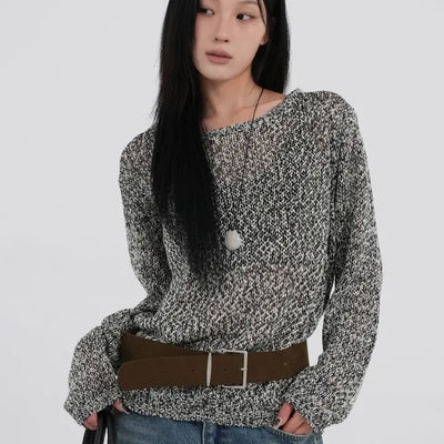 Amo Belt Heathered Knit