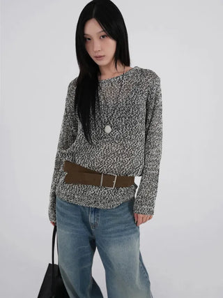 Amo Belt Heathered Knit