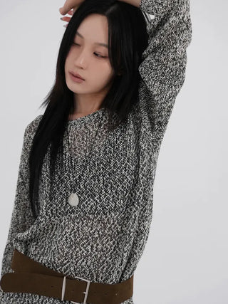 Amo Belt Heathered Knit