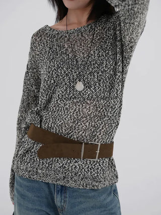 Amo Belt Heathered Knit
