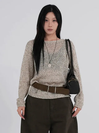 Amo Belt Heathered Knit