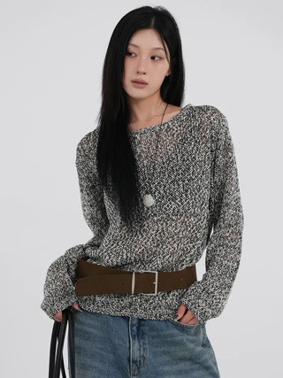 Amo Belt Heathered Knit
