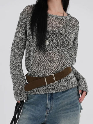 Amo Belt Heathered Knit