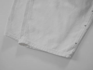 Collar Studded Line Balloon Cotton Pants